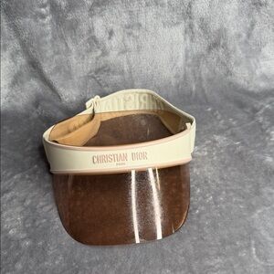 Dior Cream and Brown Visor